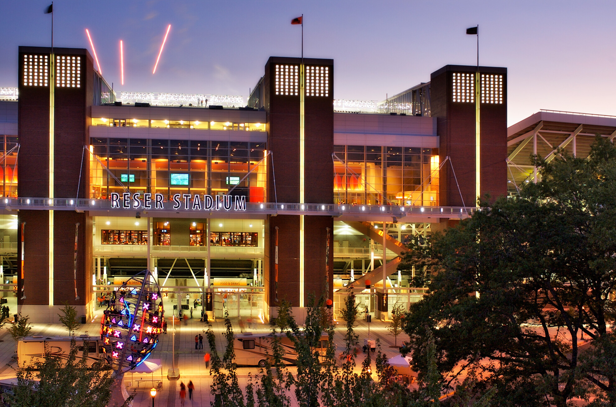 Reser Stadium at touchdown